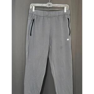 Russell Athletic Men’s Sweatpants Size M Gray Zip Pocket Joggers Logo Fit